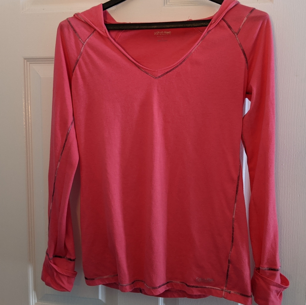 Pink Calvin Kline Hoodie, Small Sporty Hoodie